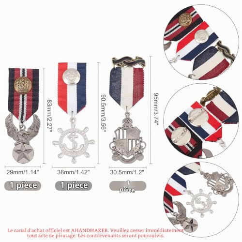 ahandmaker-costume-m-daille-militaire-h-ros-lot-3-bronze image 7