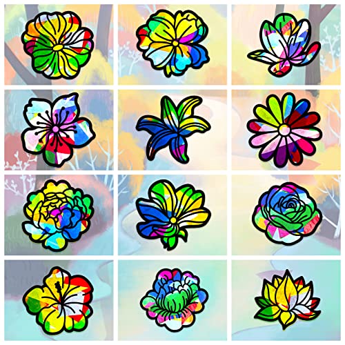 ahandmaker-kit-suncatcher-fleurs-24-pi-ces-autocollants-fen-tre image 6