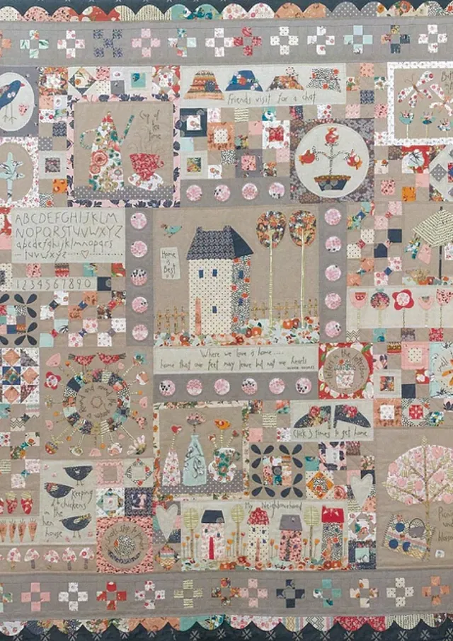anni-downs-where-we-love-is-home-patron-quilt-176-cm image 1