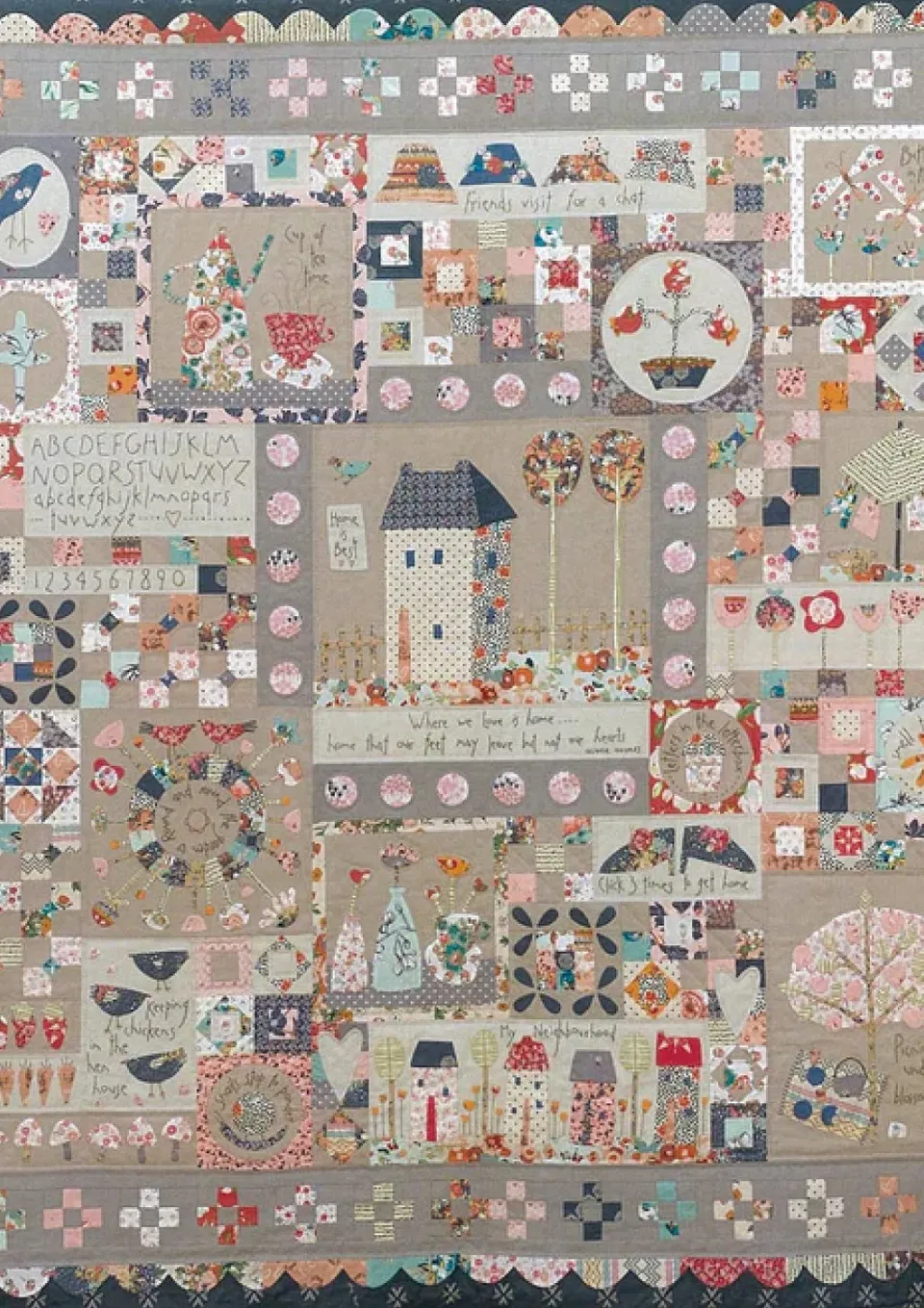 anni-downs-where-we-love-is-home-patron-quilt-176-cm image 1