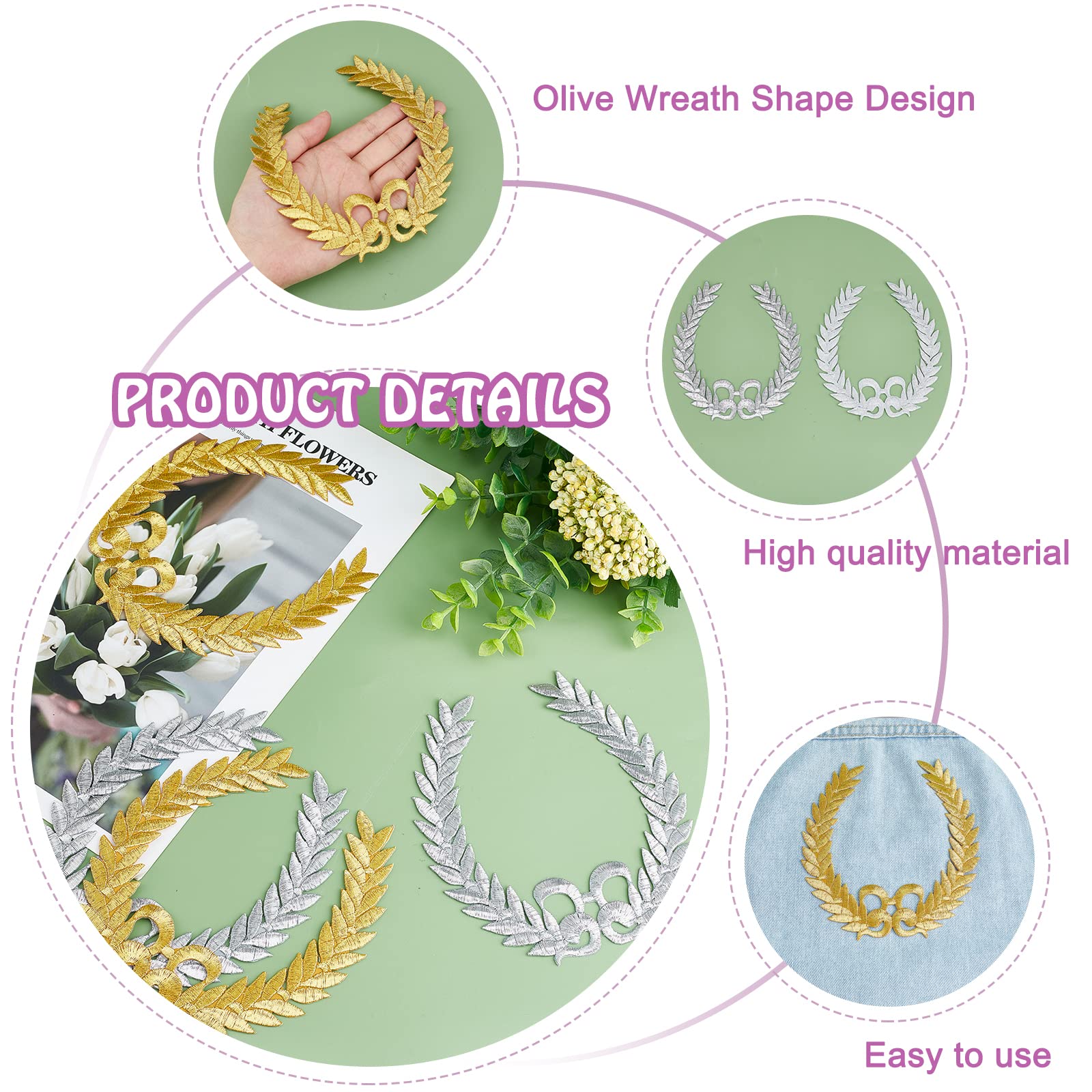 ahandmaker-applique-patch-couronne-olivier-cusson-brod-lot-4-dor image 4
