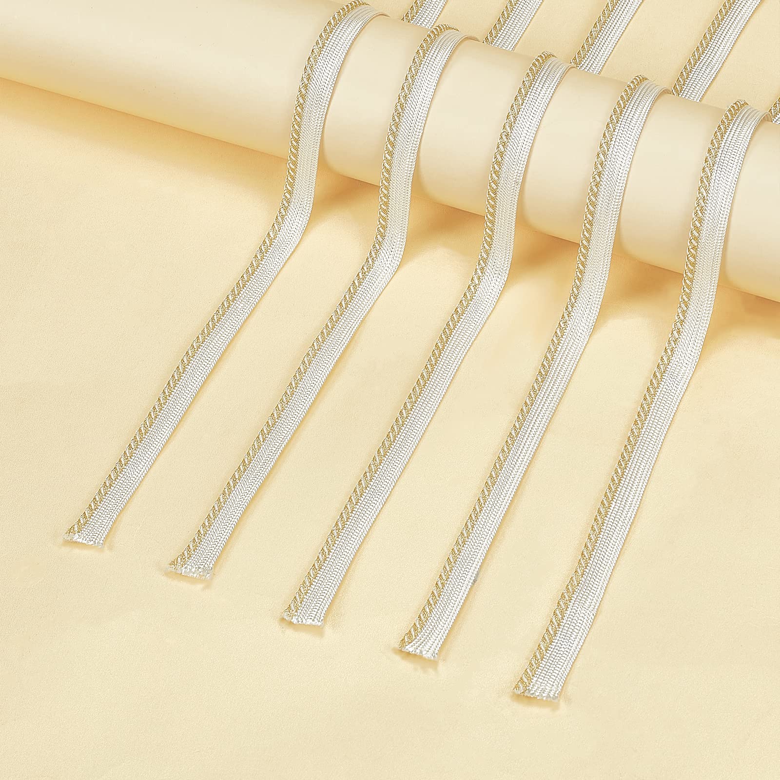 ahandmaker-chain-trim-passepoil-blanc-or-11-mm-10-yards image 5