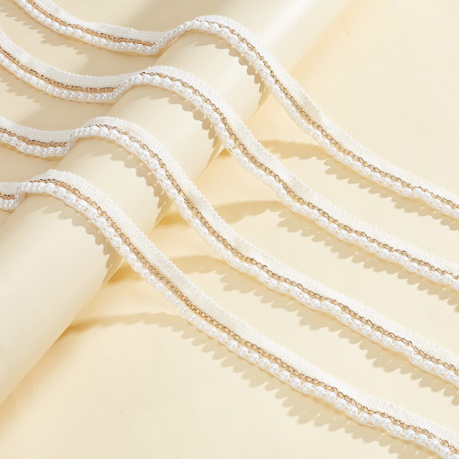 ahandmaker-galon-perl-blanc-4-5m-polyester-19mm-mariage image 4