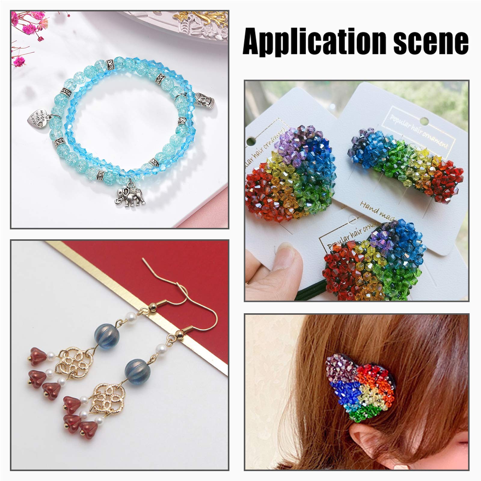 ahandmaker-perles-verre-4-mm-arc-en-ciel-1400-pi-ces image 2