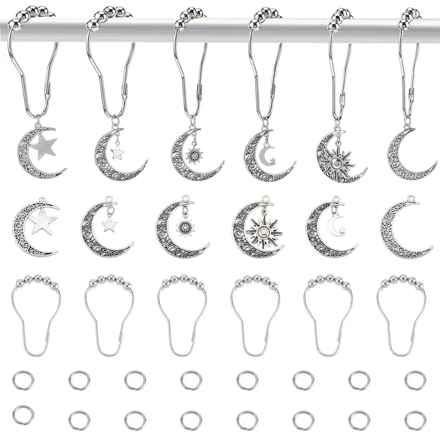 ahandmaker-crochets-rideau-douche-soleil-lune-toile-m-tal-x12 image 1