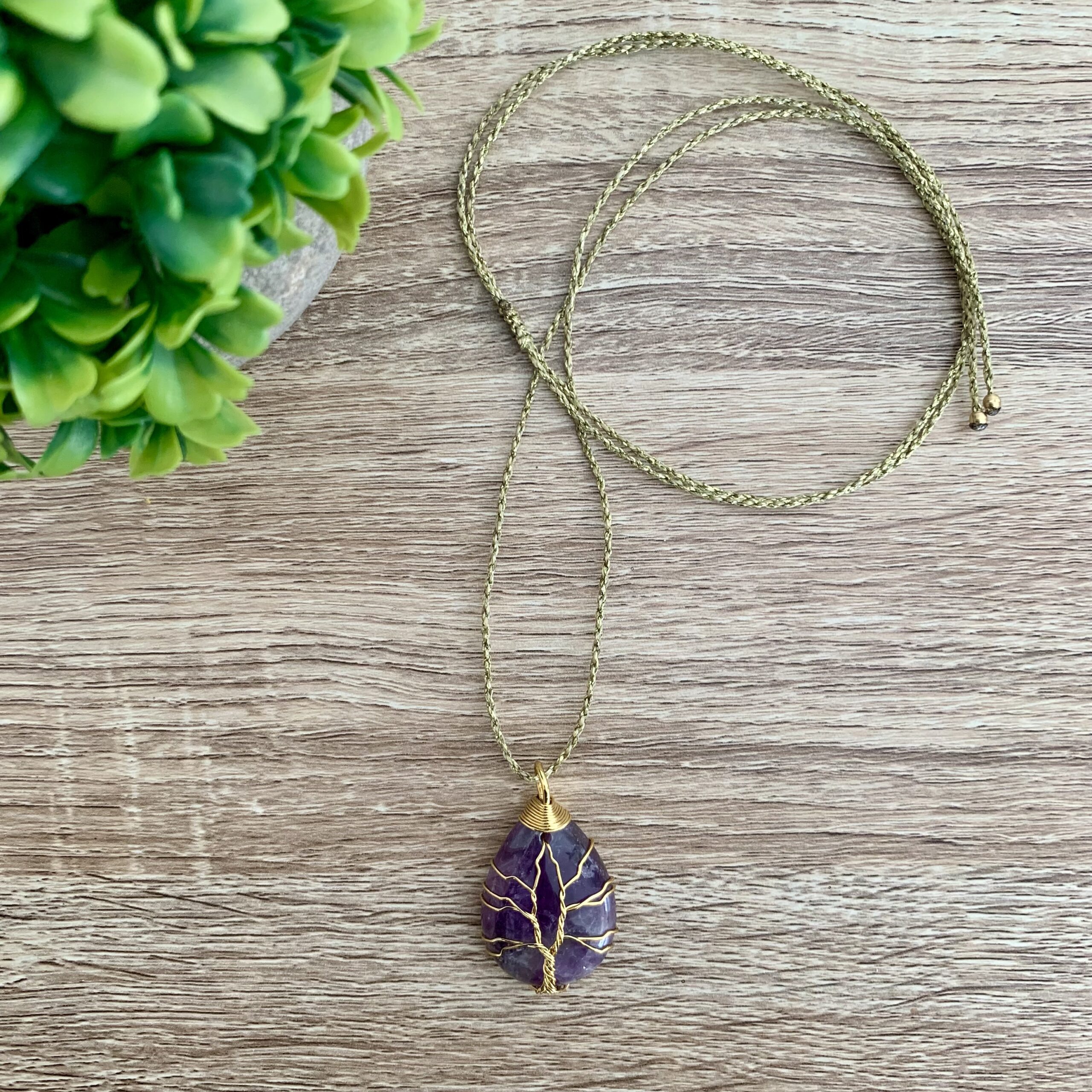 atelier-n-caux-bijoux-collier-micro-macram-pierre-naturelle-goutte-ajustable image 2