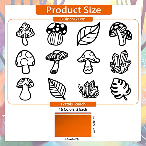 ahandmaker-kit-suncatcher-champignons-24-pi-ces-autocollants-vitrail image 7