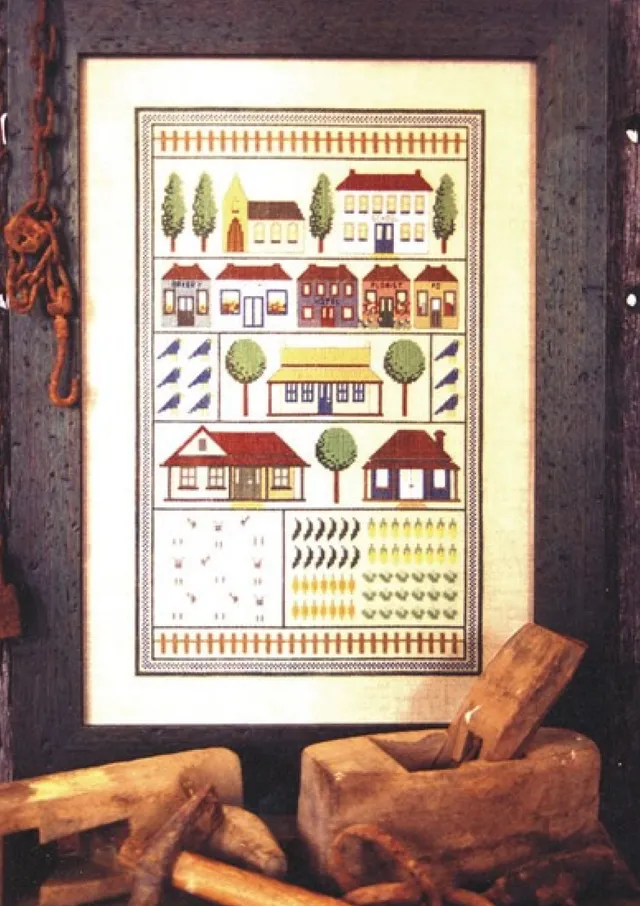 anni-downs-a-country-life-patron-point-de-croix-campagne image 1