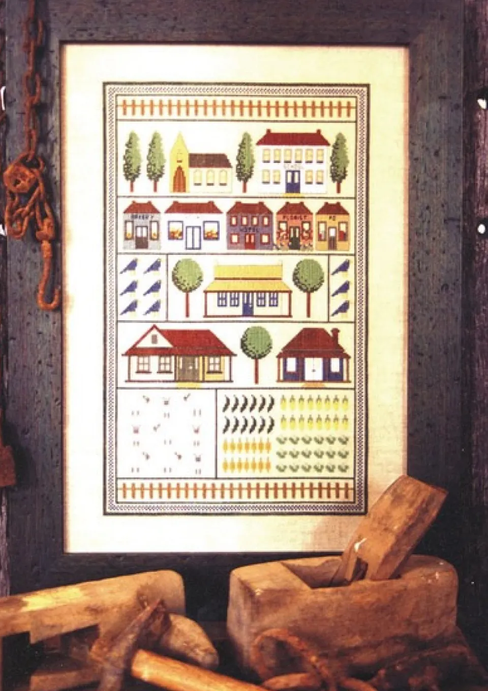 anni-downs-a-country-life-patron-point-de-croix-campagne image 1