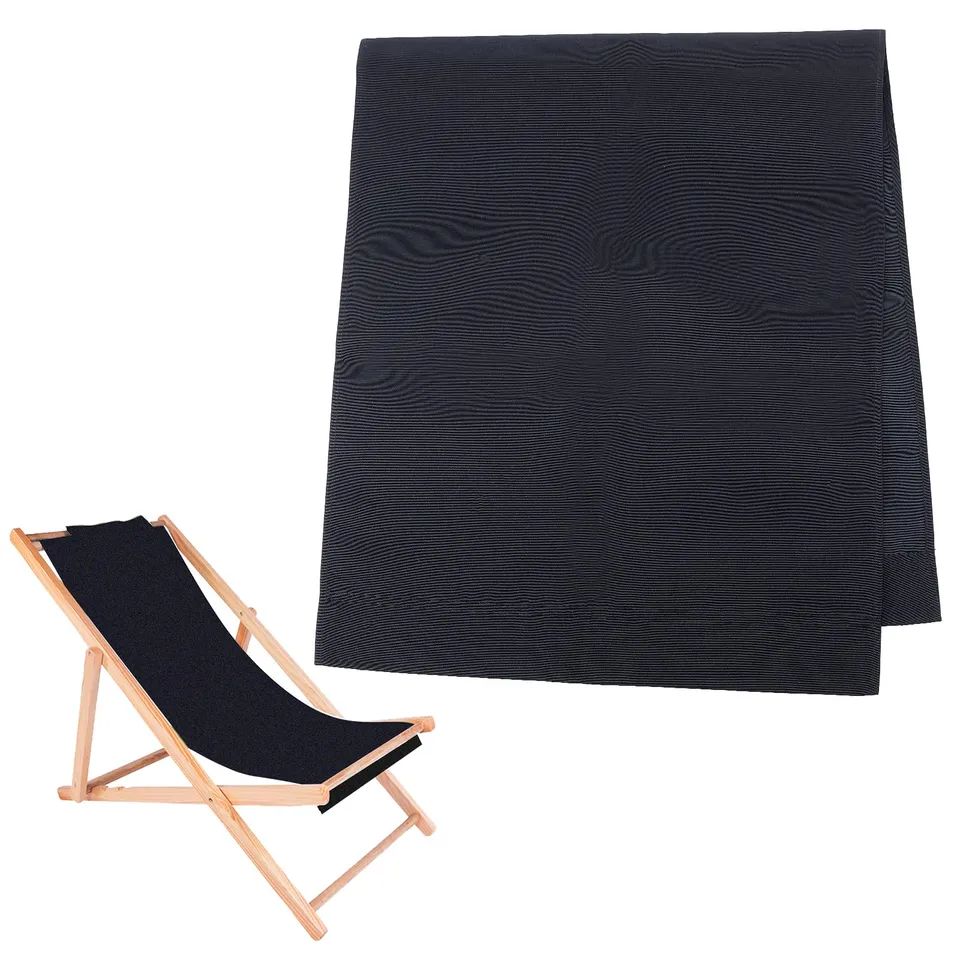 ahandmaker-household-toile-chaise-plage-noire-113-5-cm image 1