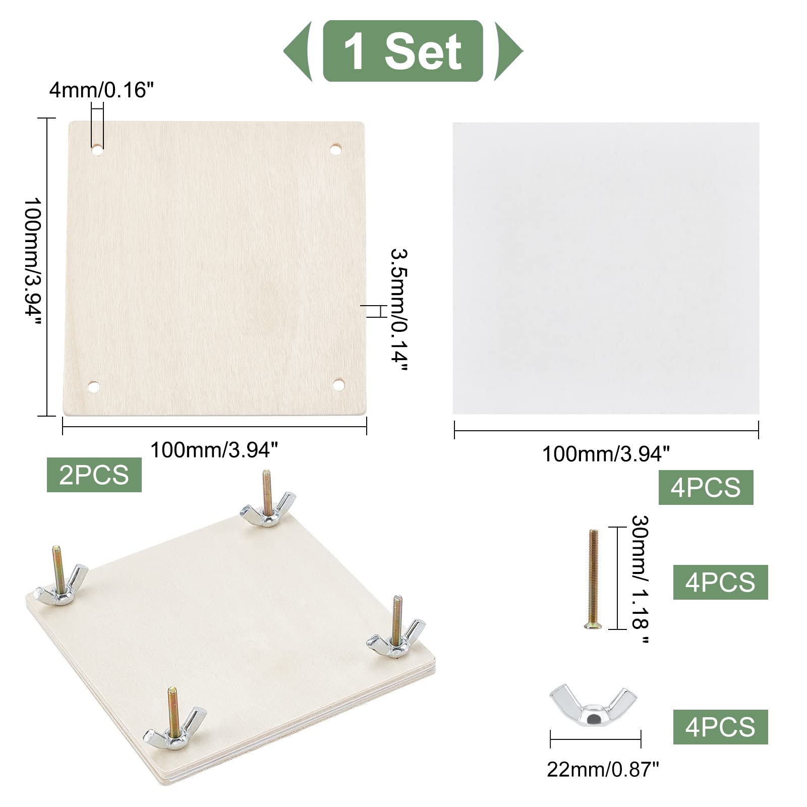 ahandmaker-unfinished-wood-presse-fleurs-10-2-cm-kit image 2