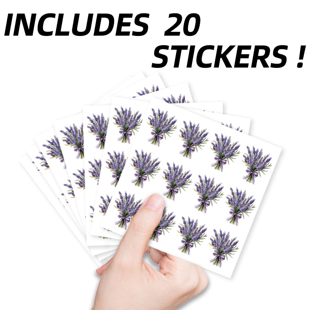 ahandmaker-stickers-lot-240-autocollants-lavande-bouquet image 3