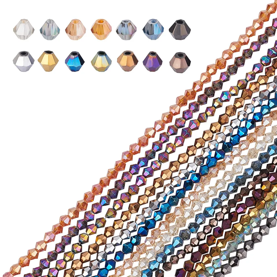 ahandmaker-perles-verre-4-mm-arc-en-ciel-1400-pi-ces image 1