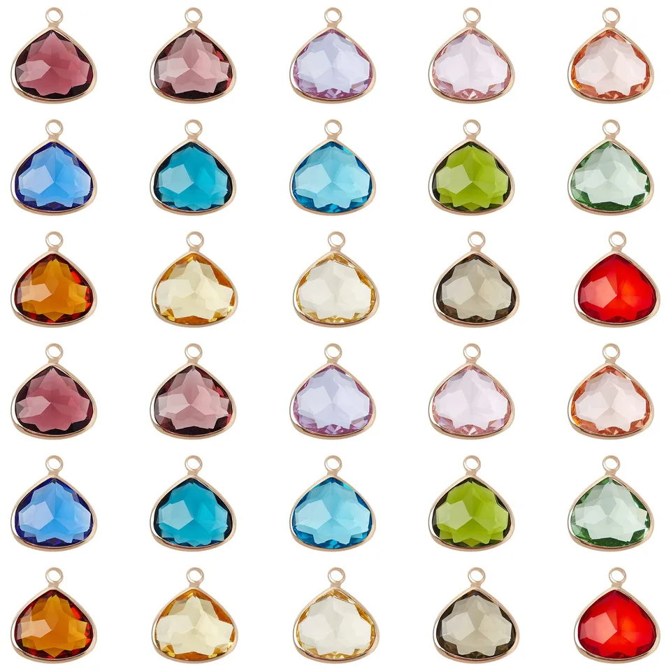 ahandmaker-pendentif-goutte-eau-perle-verre-28-pi-ces-14-couleurs image 1