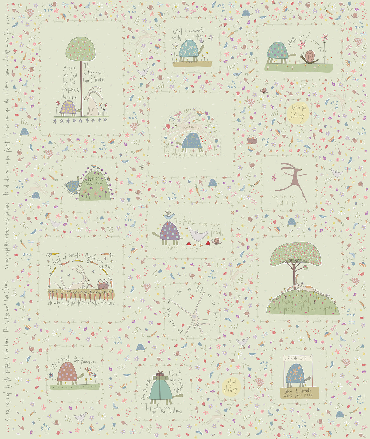 anni-downs-slow-steady-dv7421-panneau-tissu-bleu image 1