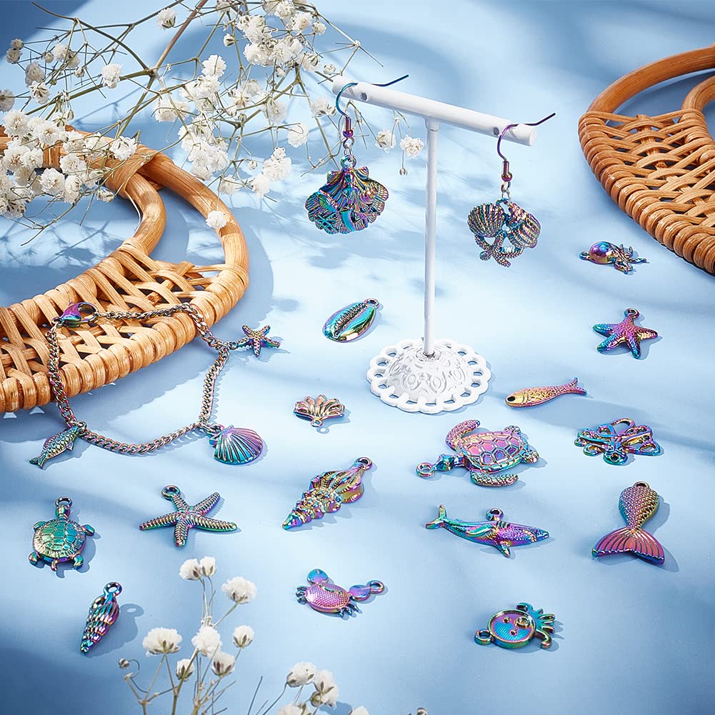 ahandmaker-pendant-breloque-oc-an-m-tal-20-pcs-arc-en-ciel image 6