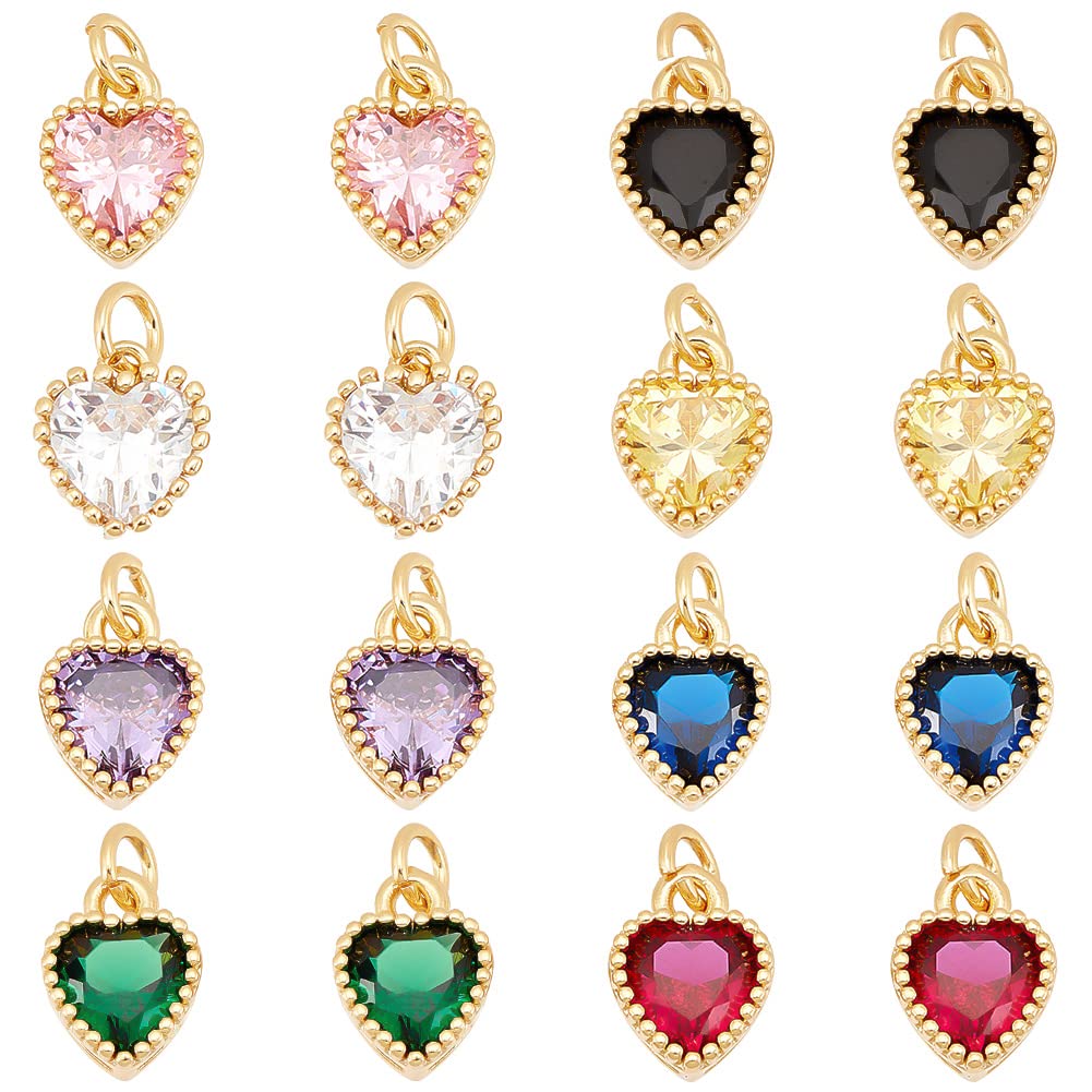 ahandmaker-pendant-pendentifs-c-ur-zircon-plaqu-or-lot-16 image 1