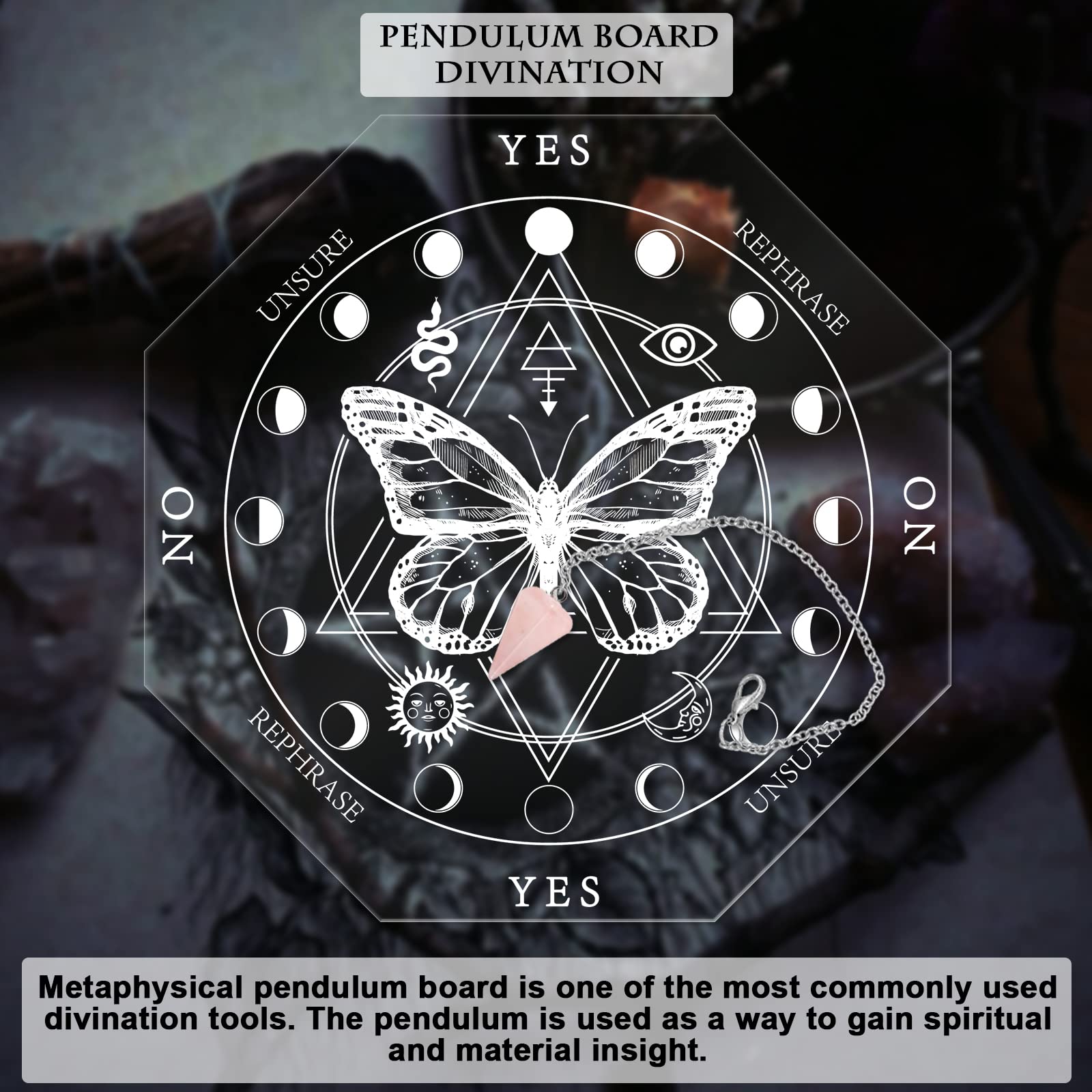ahandmaker-planche-pendule-papillon-tableau-divination-2-pi-ces-cristal image 7