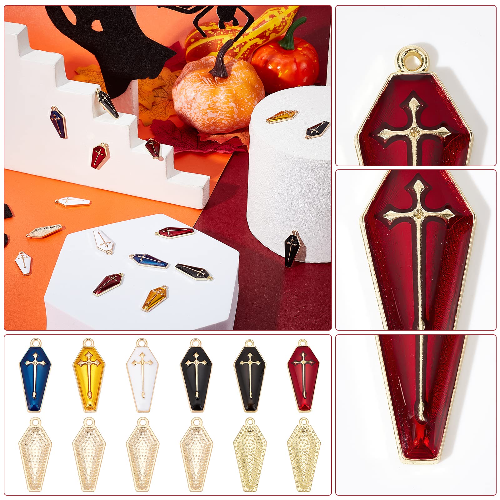 ahandmaker-croix-cercueil-pendentif-mail-halloween-lot-48 image 4