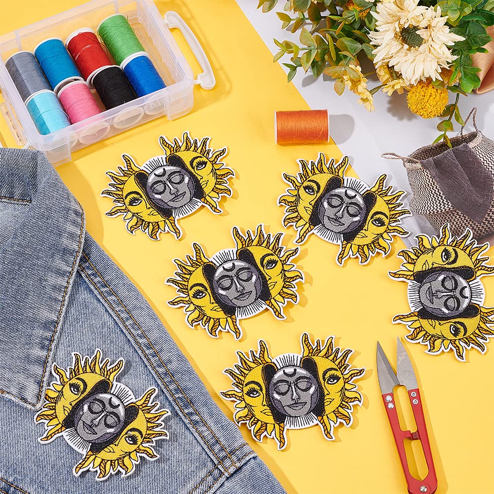 ahandmaker-applique-patch-6-patchs-soleil-lune-brod image 5