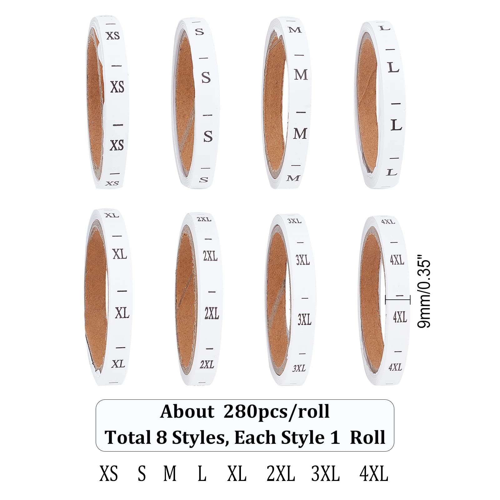 ahandmaker-button-rhinestone-tiquettes-taille-v-tements-blanc-2240-pi-ces image 2