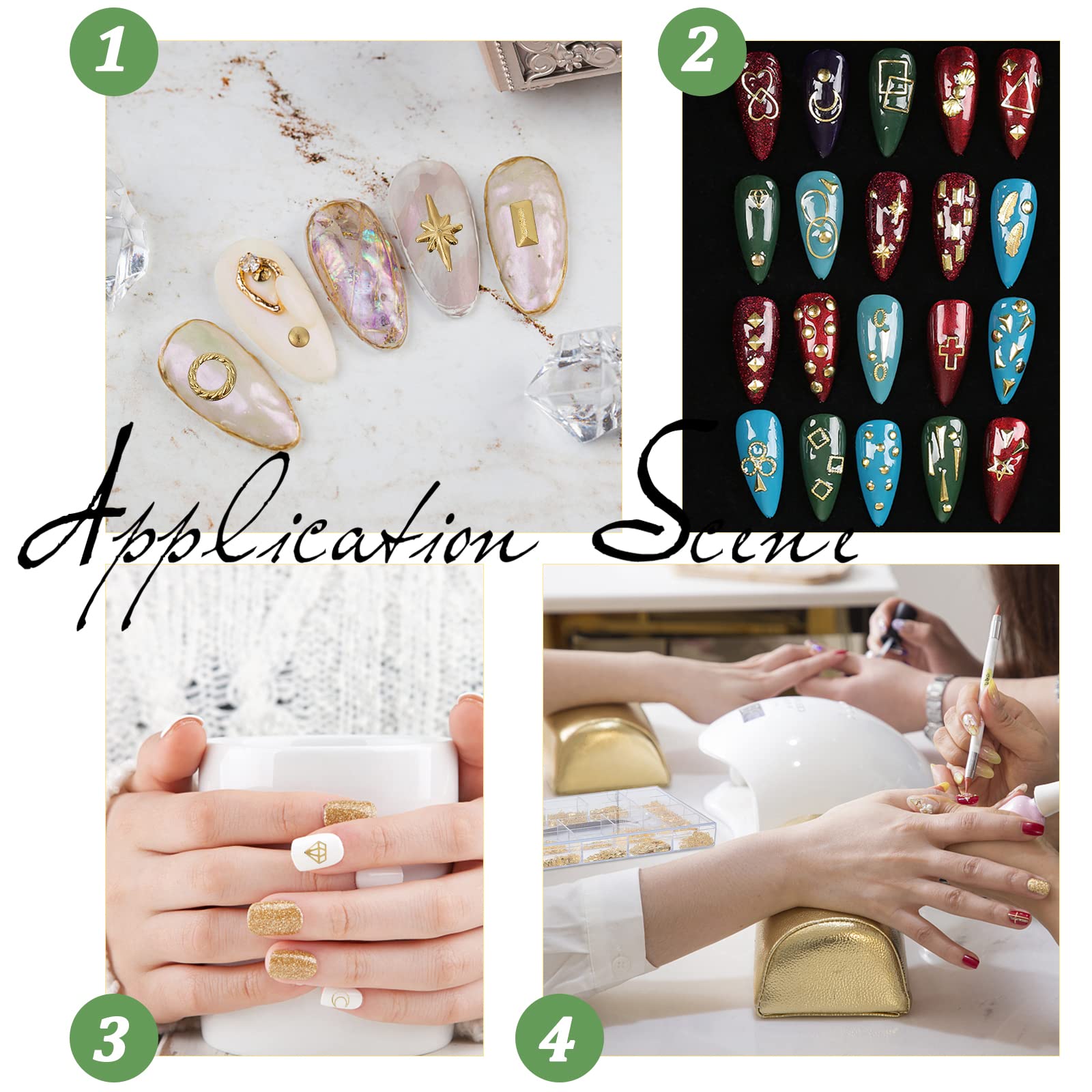 ahandmaker-button-rhinestone-nail-art-charms-dor-3d-21-grilles image 6