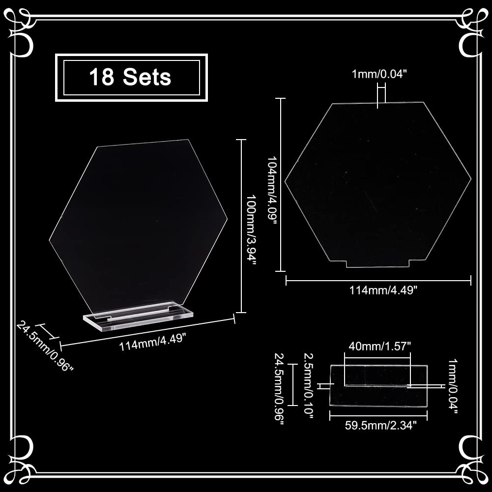 ahandmaker-marque-place-acrylique-hexagonal-transparent-x18 image 2