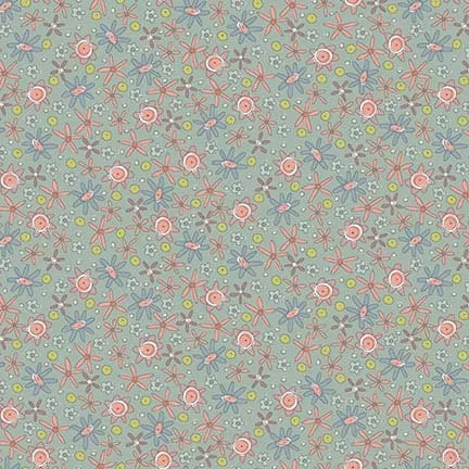 anni-downs-simply-be-3323-77-flower-field-blue-tissu-bleu-fleurs image 1