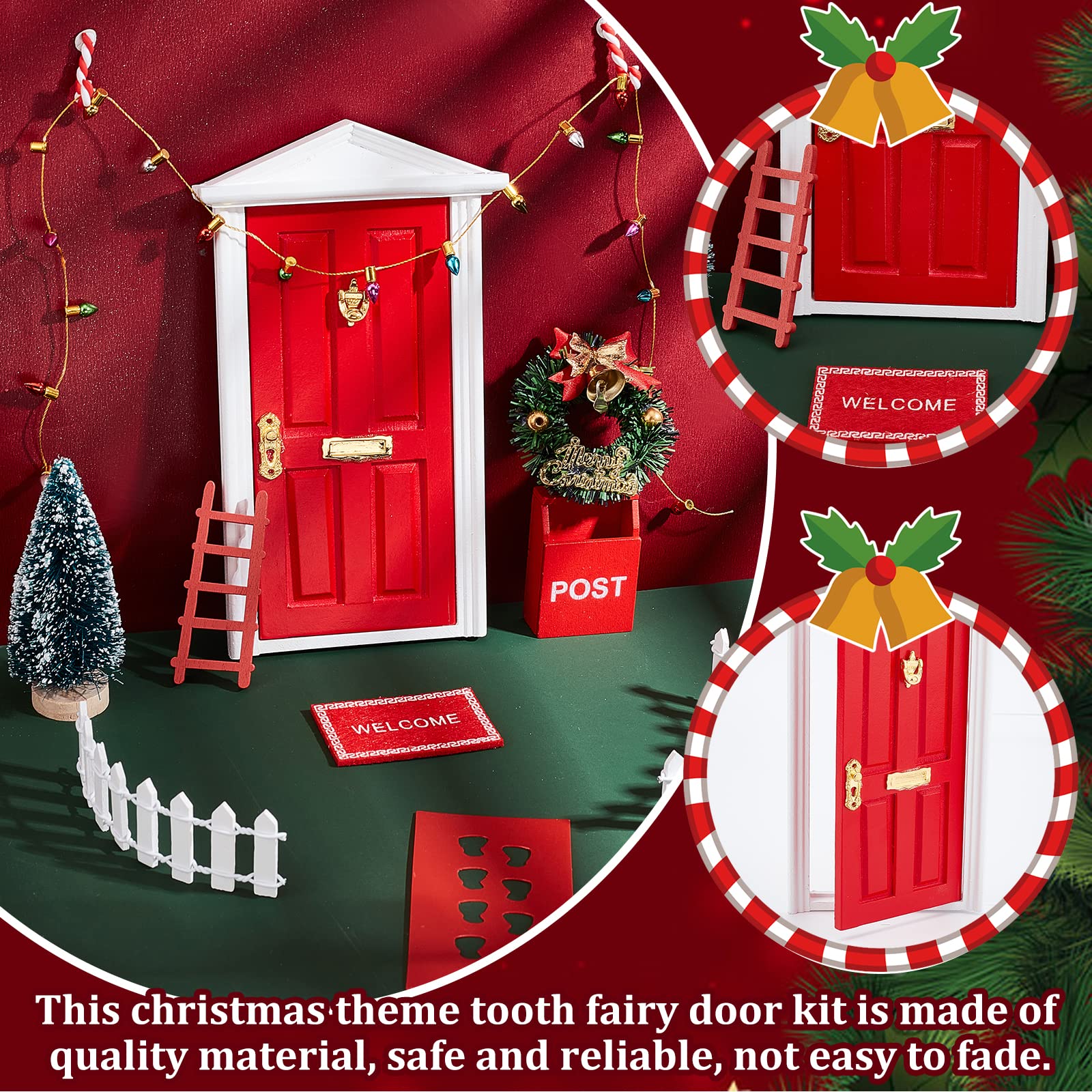 ahandmaker-miniature-house-porte-f-e-no-l-rouge-14-pcs image 4