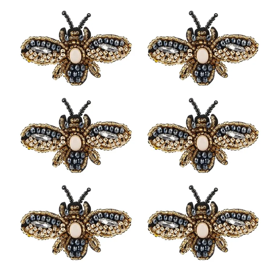 ahandmaker-applique-patch-abeilles-coudre-lot-6-perles image 1