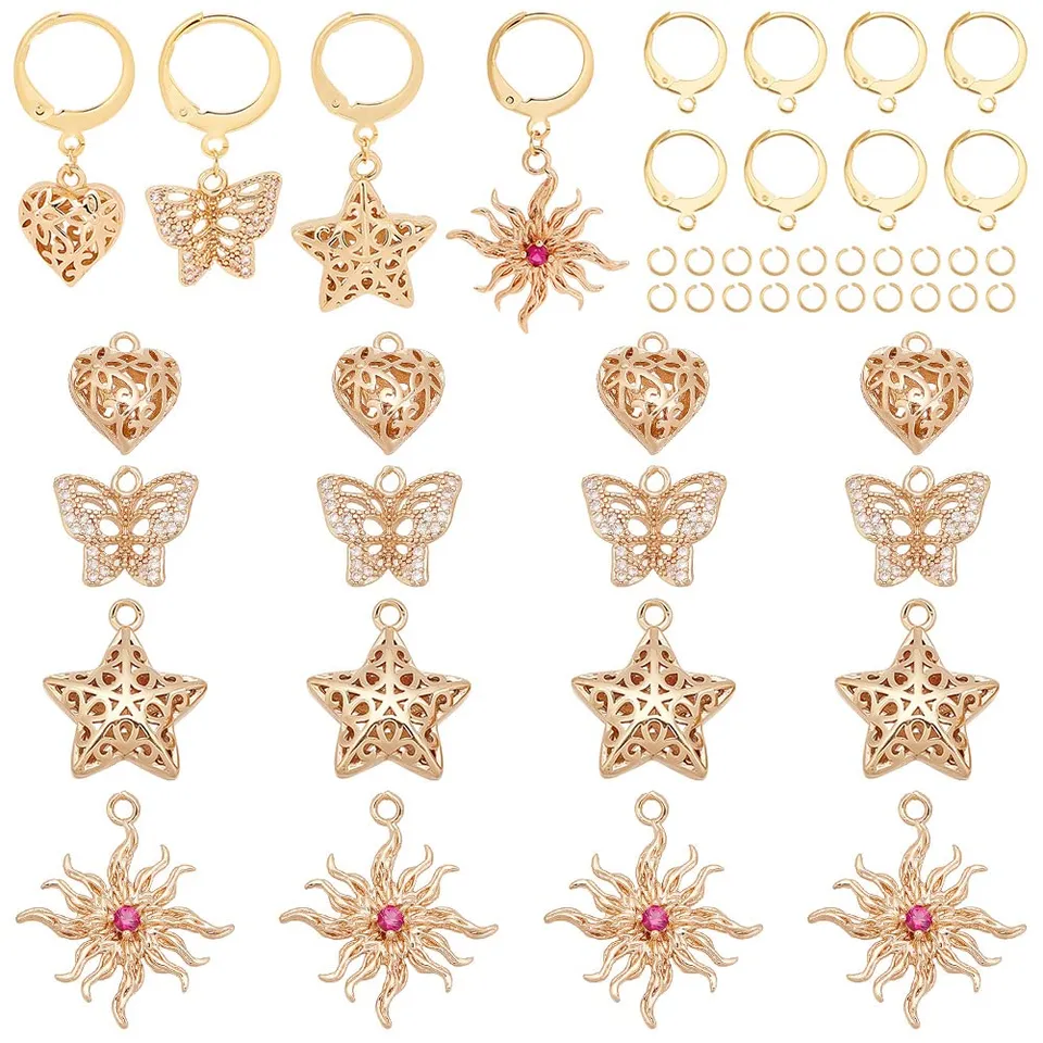 ahandmaker-kit-boucles-oreilles-breloques-dor-es-8-paires image 1