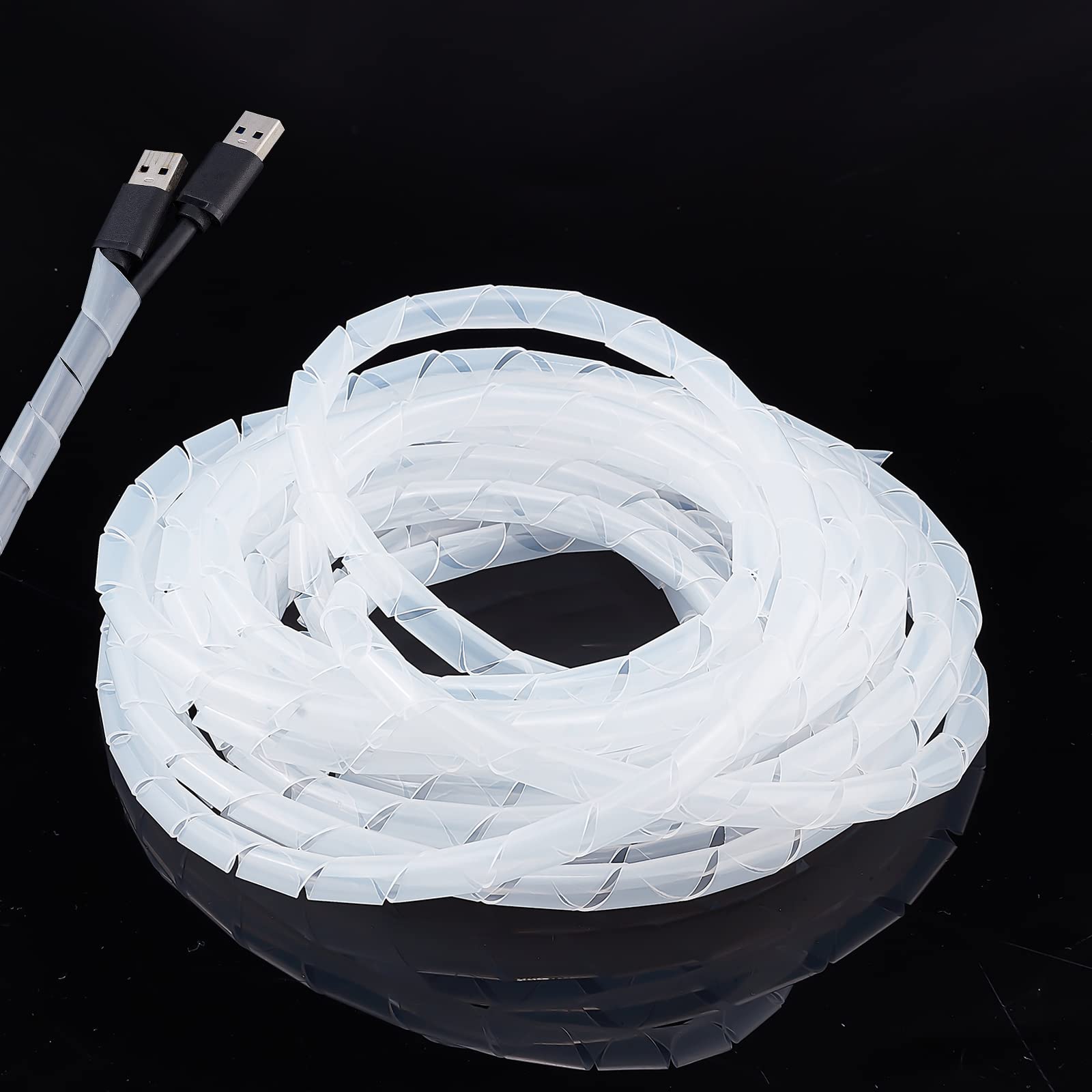 ahandmaker-gaine-c-ble-spirale-blanche-10m-8-5mm-organisateur-fil image 1
