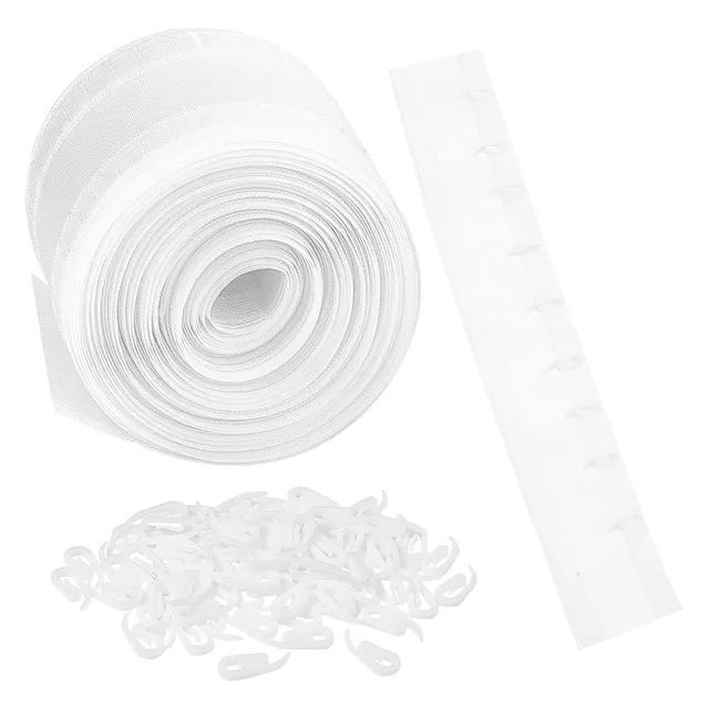 ahandmaker-household-ruban-rideau-10m-plis-100-crochets image 1