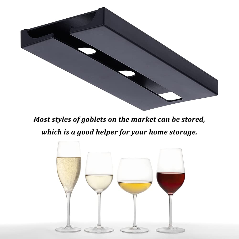 ahandmaker-rack-verres-support-suspendu-sous-armoire-noir-4-pack image 4