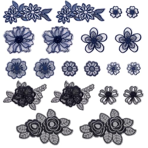 ahandmaker-applique-patch-patch-fleur-broderie-20-pcs-bleu-fonc image 6