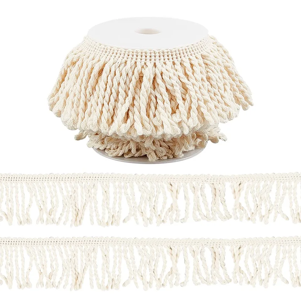 ahandmaker-frange-rideau-beige-coton-10-m-galon-couture image 1