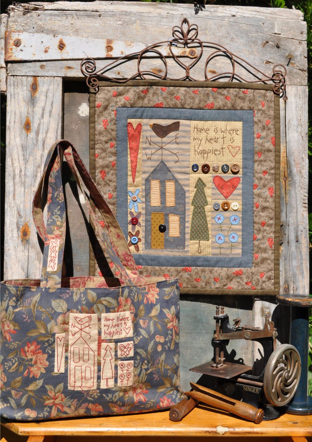 anni-downs-stitcheries-happy-home-patron-broderie-appliqu image 1
