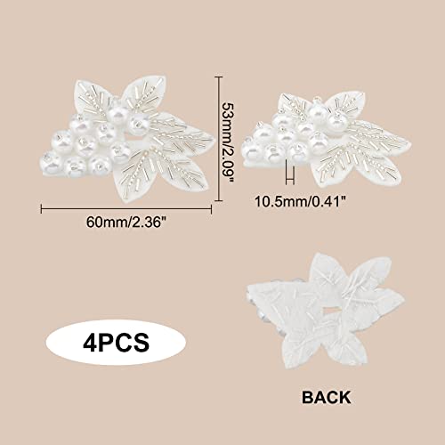 ahandmaker-appliqu-feuille-perle-blanche-4-pi-ces-patch-couture image 8