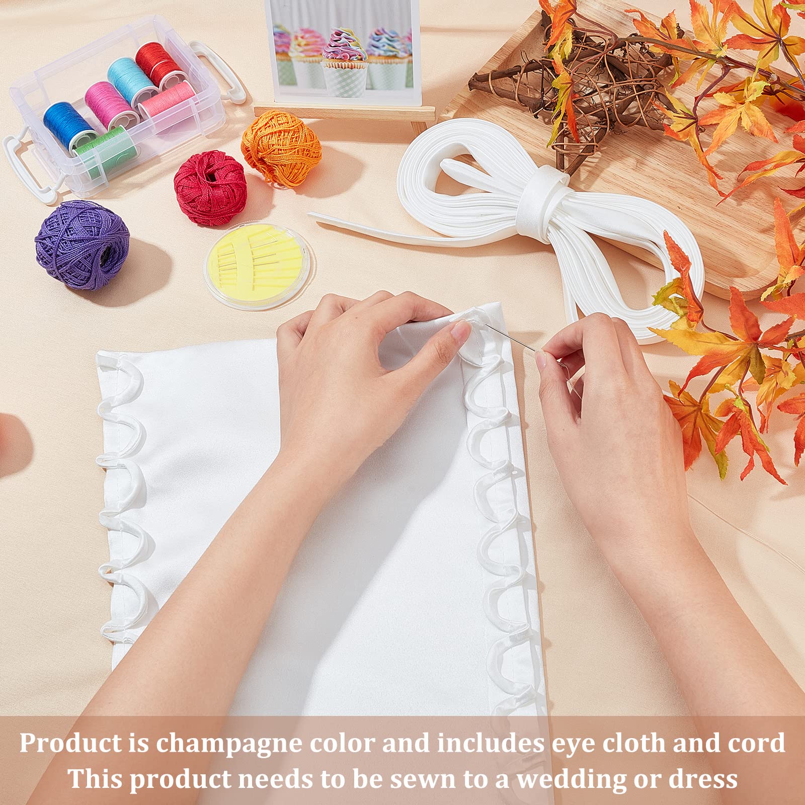ahandmaker-kit-corset-robe-mari-e-satin-blanc-lacets image 2