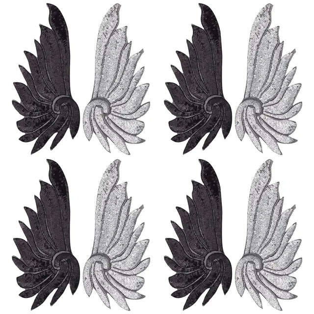 ahandmaker-applique-patch-ailes-ange-paillettes-8-pi-ces image 1