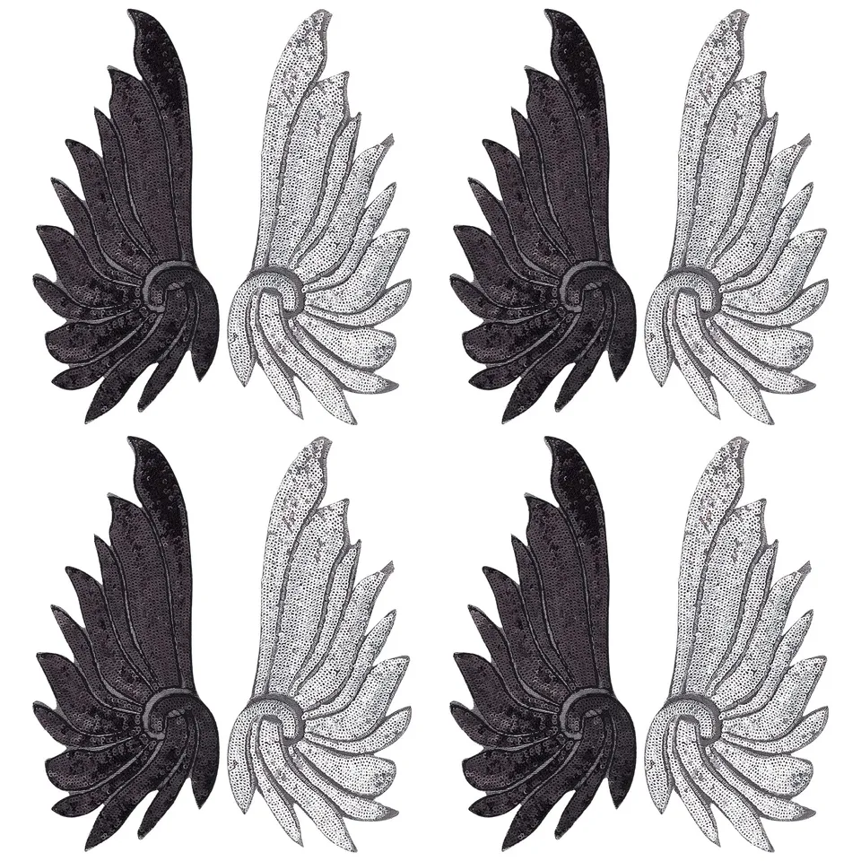 ahandmaker-applique-patch-ailes-ange-paillettes-8-pi-ces image 1