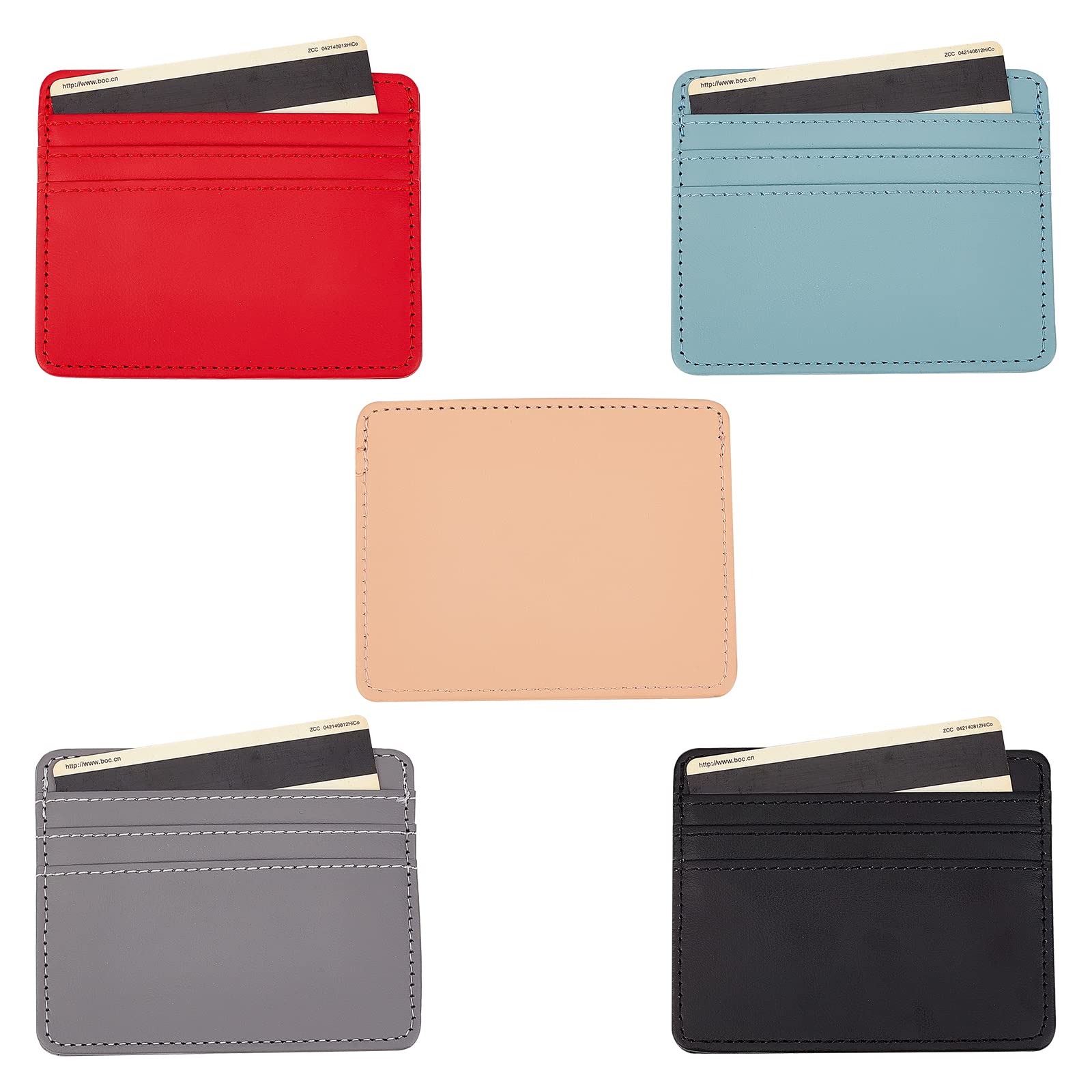 ahandmaker-portefeuille-carte-minimaliste-cuir-5-pcs-5-couleurs-fin image 1
