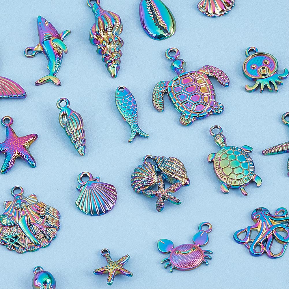 ahandmaker-pendant-breloque-oc-an-m-tal-20-pcs-arc-en-ciel image 4
