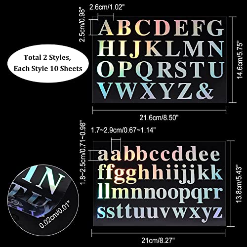 ahandmaker-stickers-lettres-adh-sives-vinyle-20-feuilles-710-pcs image 8