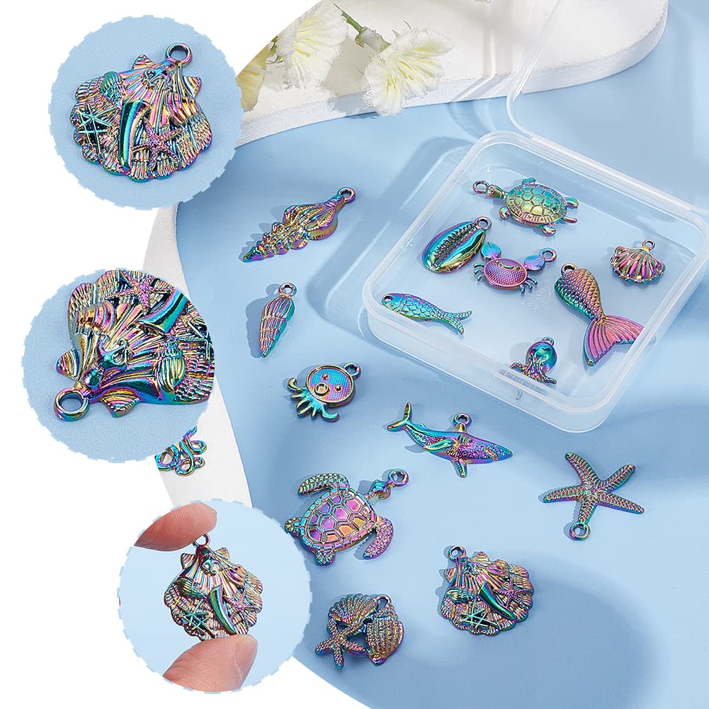 ahandmaker-pendant-breloque-oc-an-m-tal-20-pcs-arc-en-ciel image 5