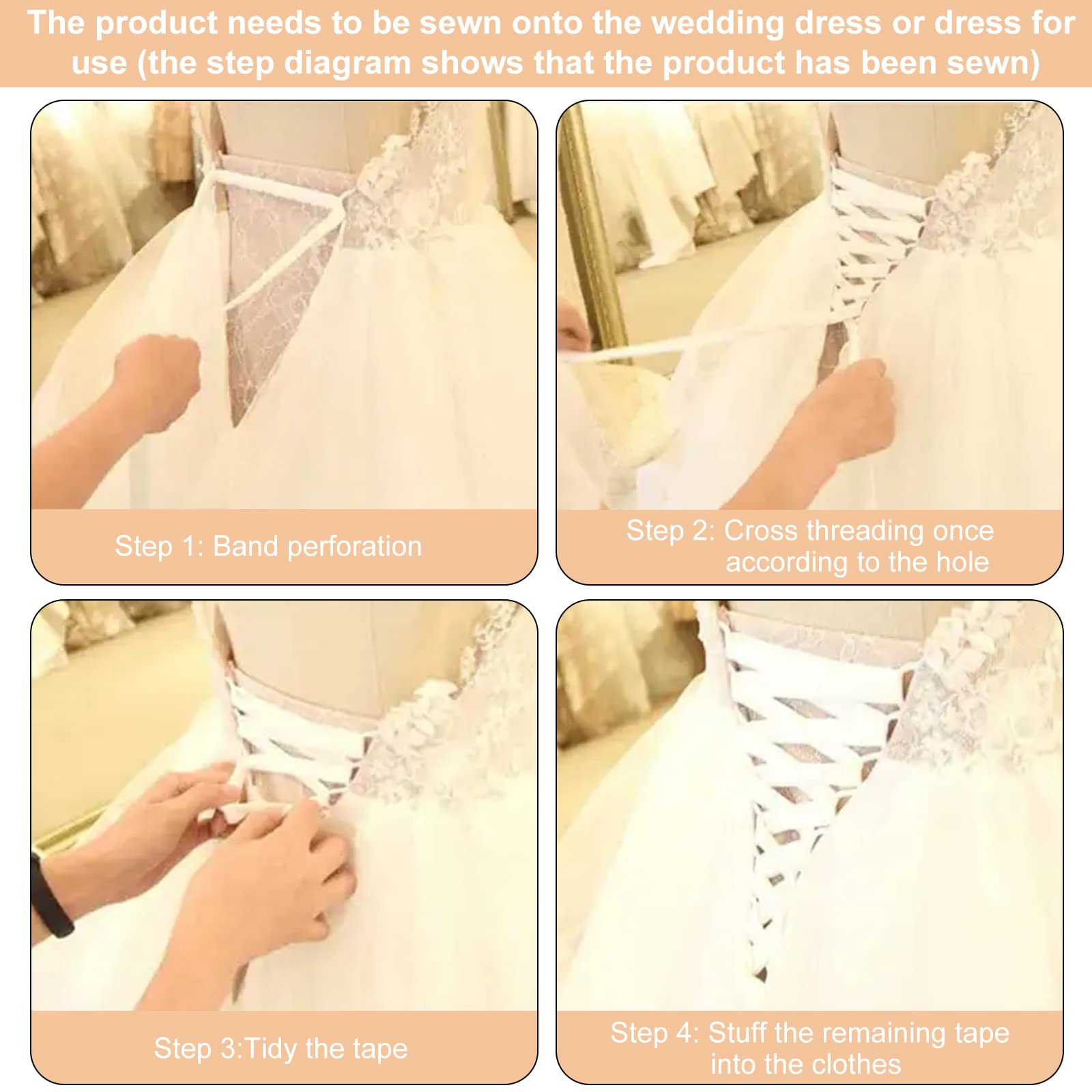ahandmaker-kit-corset-robe-mari-e-satin-blanc-lacets image 4