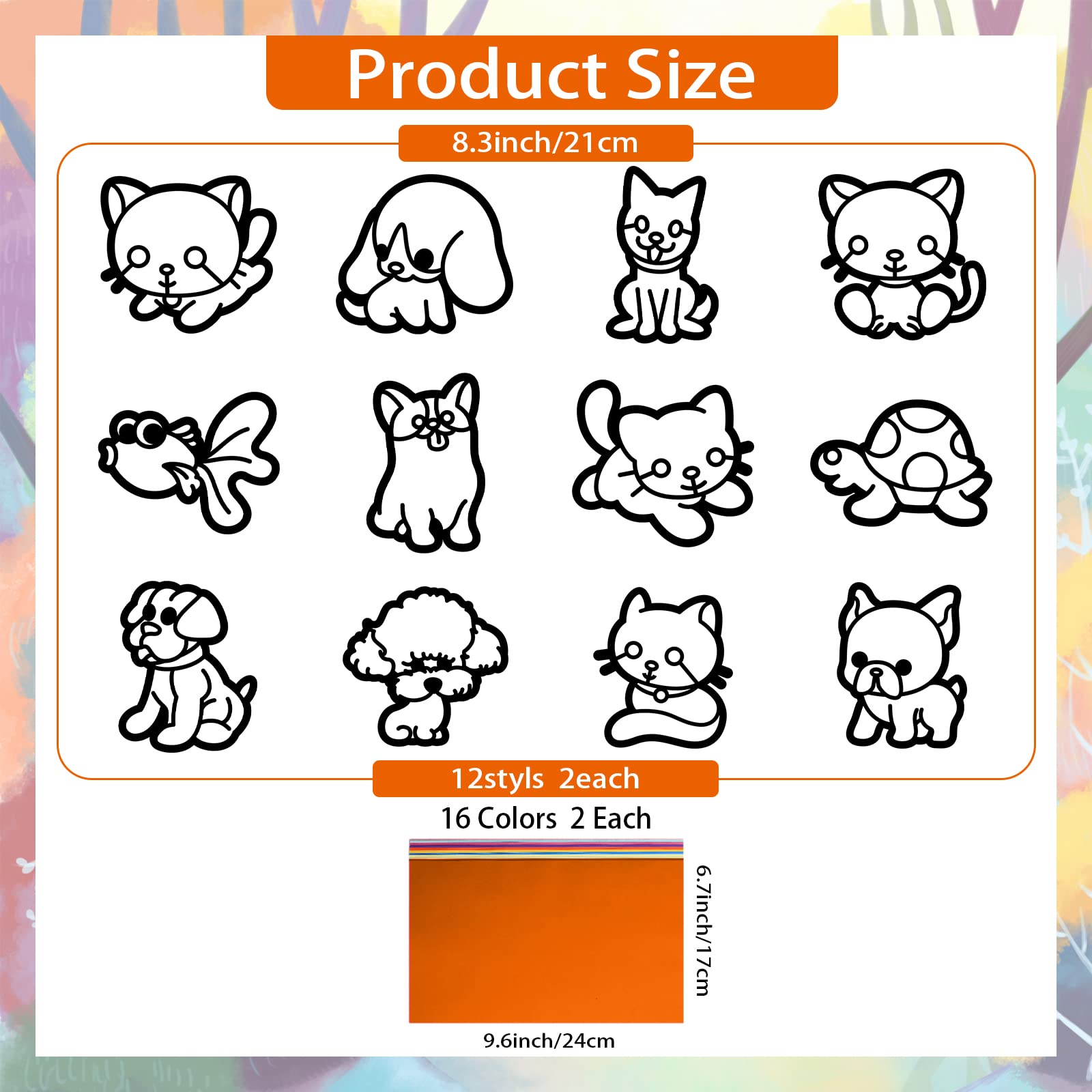 ahandmaker-self-adhesive-stickers-24-suncatchers-chats-chiens image 2