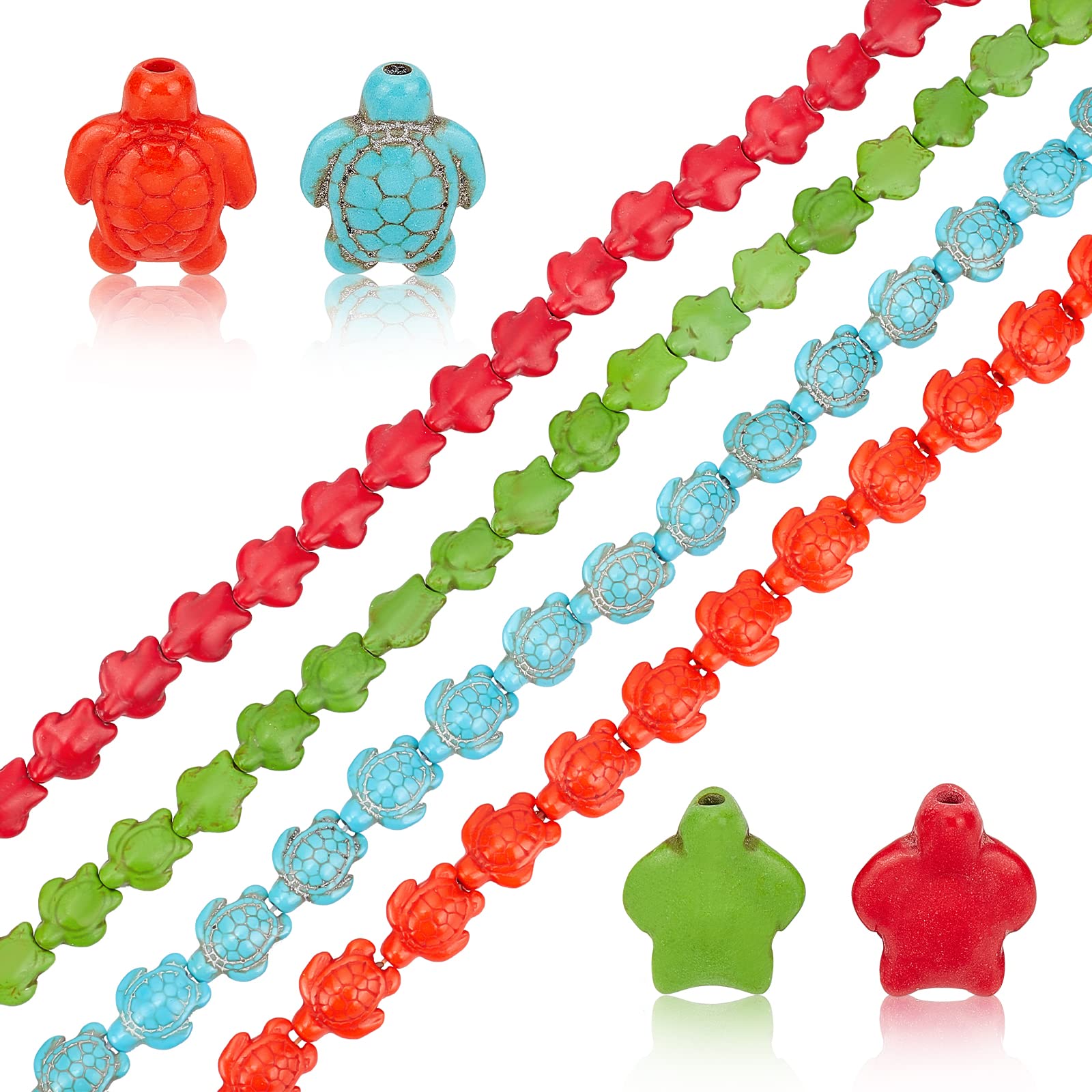 ahandmaker-beads-perles-tortue-turquoise-diy-4-brins image 1