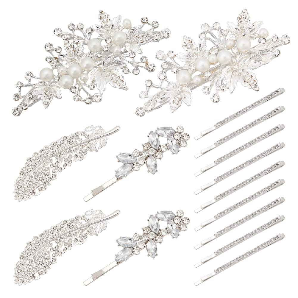 ahandmaker-wedding-supplies-14-pingles-cheveux-mari-e-strass-fleur image 1