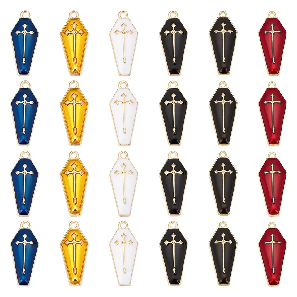 ahandmaker-croix-cercueil-pendentif-mail-halloween-lot-48 image 1